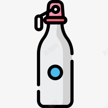 瓶促销品线性颜色图标图标
