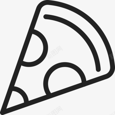 披萨片24号餐厅直线型图标图标