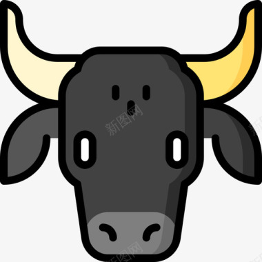 公牛西班牙3线性颜色图标图标