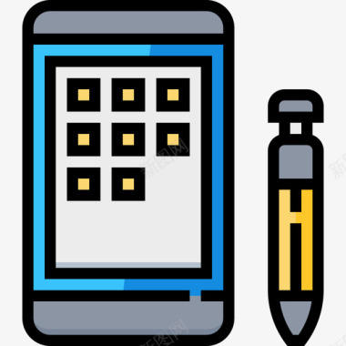 智能手机技术设备线颜色图标图标