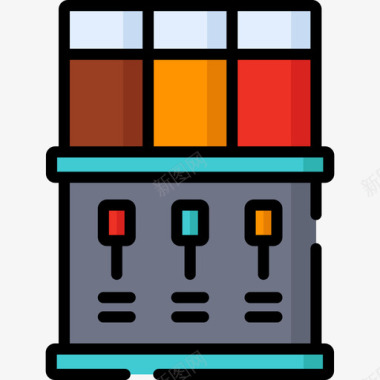 饮料20号酒吧线性颜色图标图标