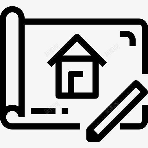平面图家具和家居4线性图标svg_新图网 https://ixintu.com 家具和家居4 平面图 线性