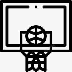 篮板篮板回学校51直线型图标高清图片