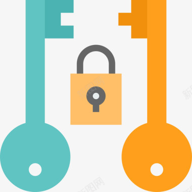密钥加密货币区块链扁平图标图标