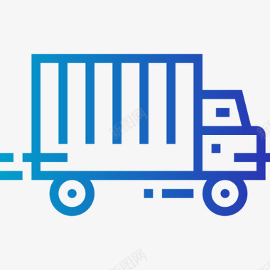 送货车电子商务64梯度图标图标