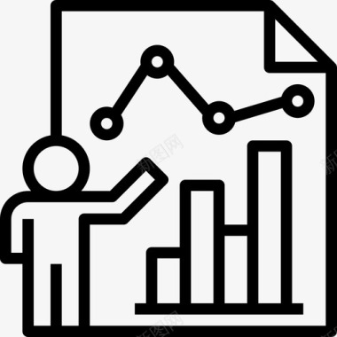 分析商业管理11线性图标图标