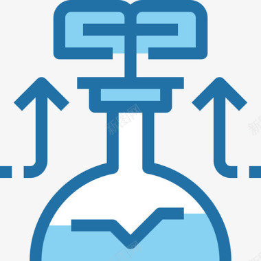 烧瓶科学43蓝色图标图标