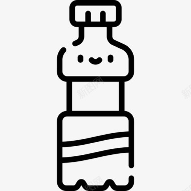 瓶子回收6线性图标图标