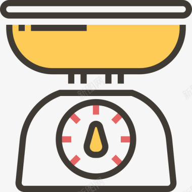 秤厨房工具2黄影图标图标