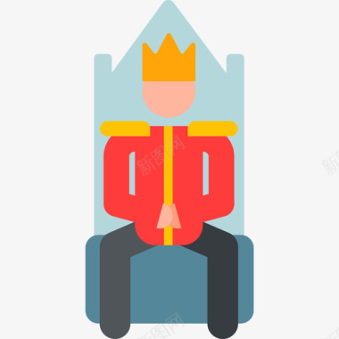 国王皇室象形图2颜色图标图标