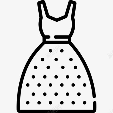 连衣裙缝纫30直线图标图标