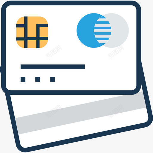 信用卡购物和商业20线性颜色图标svg_新图网 https://ixintu.com 信用卡 线性颜色 购物和商业20