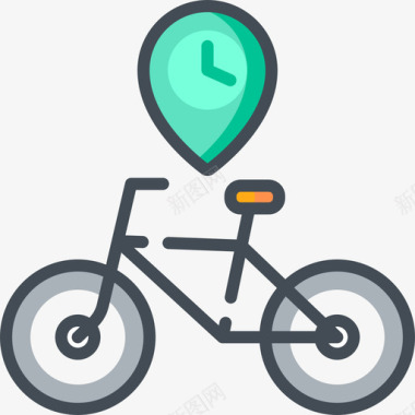 自行车旅行应用程序10双色图标图标