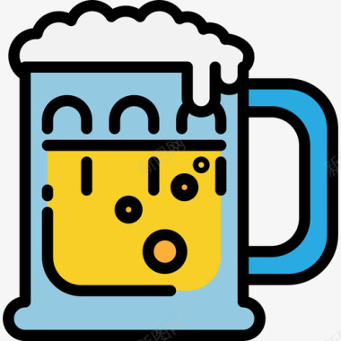 啤酒派对40原色图标图标