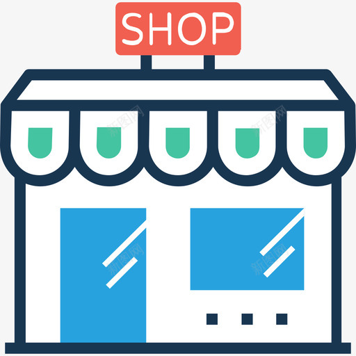商店购物和商业20线性颜色图标svg_新图网 https://ixintu.com 商店 线性颜色 购物和商业20