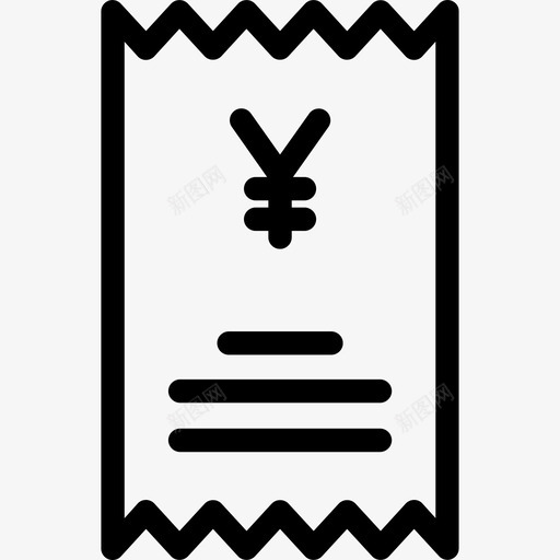 银行和金融发票17直线图标svg_新图网 https://ixintu.com 直线 银行和金融发票17