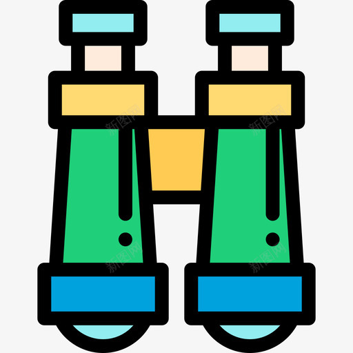 双筒望远镜户外活动14线性颜色图标svg_新图网 https://ixintu.com 双筒望远镜 户外活动14 线性颜色
