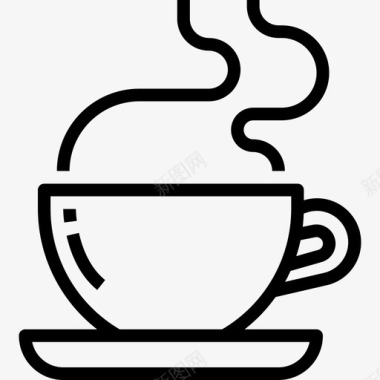 咖啡杯创业和新业务11直线型图标图标