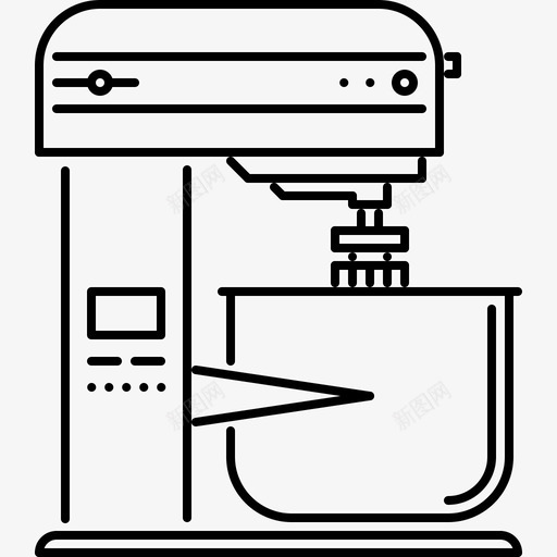 搅拌机厨房29线性图标svg_新图网 https://ixintu.com 厨房29 搅拌机 线性