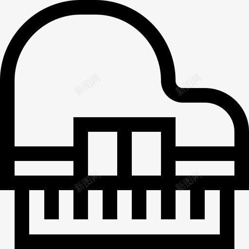 钢琴表演3线性图标svg_新图网 https://ixintu.com 线性 表演3 钢琴