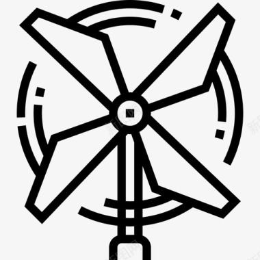 风车德国3线性图标图标