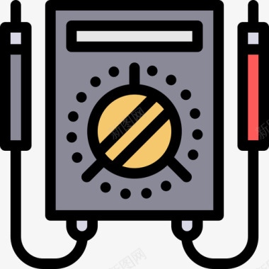 万用表工业过程14线性颜色图标图标