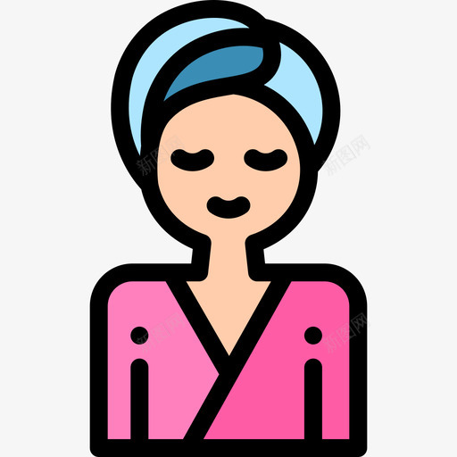 女士水疗和桑拿线性颜色图标svg_新图网 https://ixintu.com 女士 水疗和桑拿 线性颜色