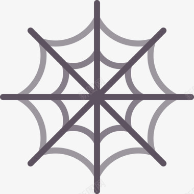 蜘蛛网动物与自然扁平图标图标