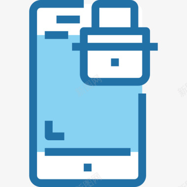 手机互联网安全29蓝色图标图标