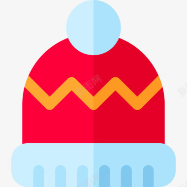 冬季帽子圣诞87平顶图标图标