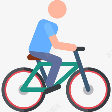 自行车城市象形图2彩色图标图标