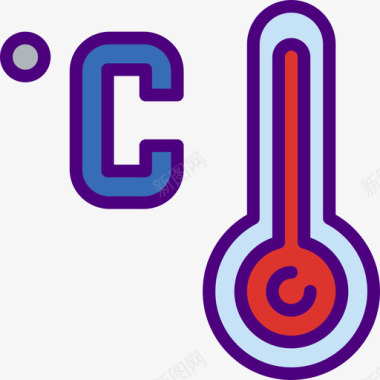 炎热天气140线性颜色图标图标