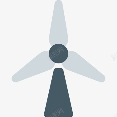 风力涡轮机工业35扁平图标图标