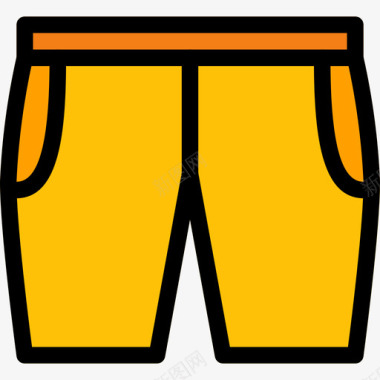 短裤衣服和附件2线性颜色图标图标