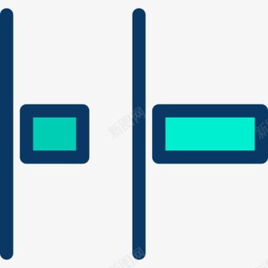 左对齐对齐和工具3线颜色图标图标