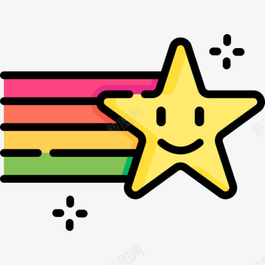 星星游戏49线性颜色图标图标