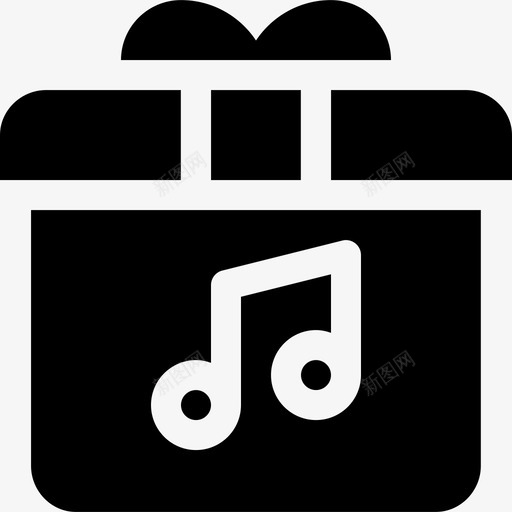 礼品盒音乐商店11装满图标svg_新图网 https://ixintu.com 礼品盒 装满 音乐商店11
