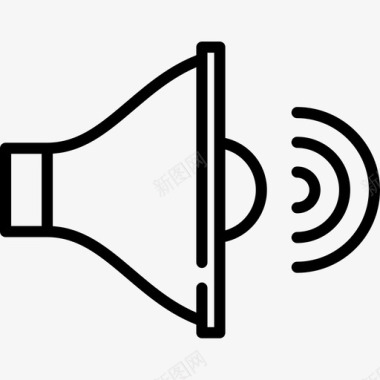 声音通知6线性图标图标