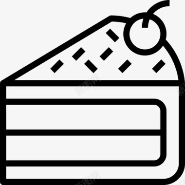蛋糕片面包房46直纹图标图标