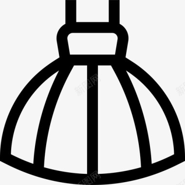 连衣裙缝纫21直线图标图标