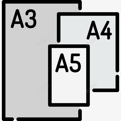 纸张尺寸编辑2线性颜色图标svg_新图网 https://ixintu.com 纸张尺寸 线性颜色 编辑2