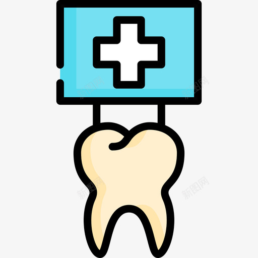 牙科护理牙医16线性颜色图标svg_新图网 https://ixintu.com 牙医16 牙科护理 线性颜色