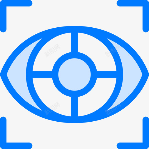 眼睛扫描vr蓝色图标svg_新图网 https://ixintu.com vr 眼睛扫描 蓝色