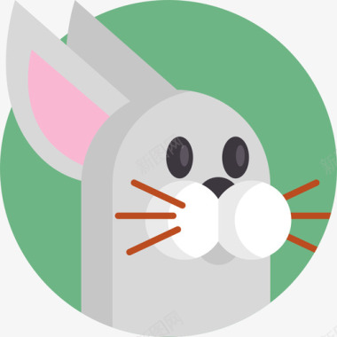 兔子宠物9扁平图标图标