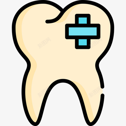 牙齿牙医16线形颜色图标svg_新图网 https://ixintu.com 牙医16 牙齿 线形颜色