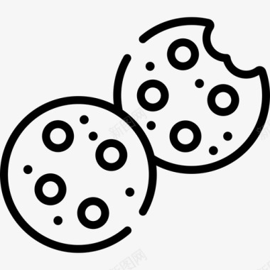 曲奇饼干食物85直系图标图标