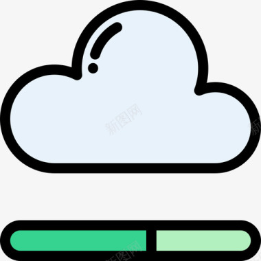 云计算云计算网络2线性颜色图标图标