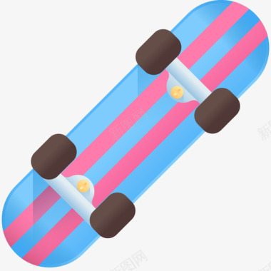 滑板积极生活方式8彩色图标图标