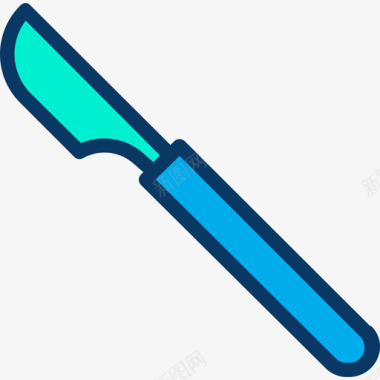 手术刀医生商店线颜色图标图标