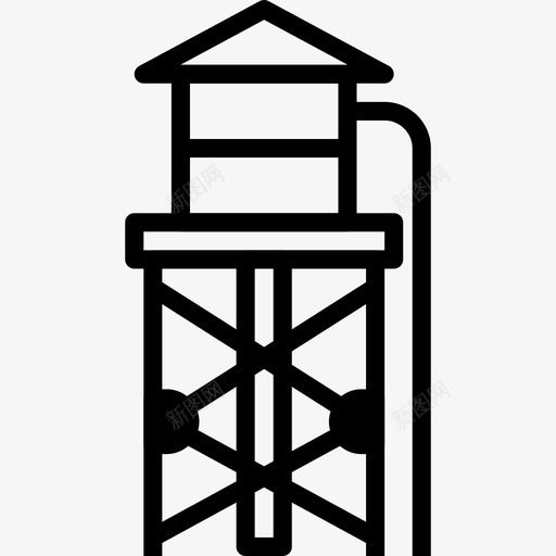 矿床城市元素建筑物6线性图标svg_新图网 https://ixintu.com 城市元素建筑物6 矿床 线性